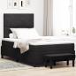 Preview: ARDEBO.de - Boxspringbett mit Kopfteil Schwarz 190 x 120 cm Samt