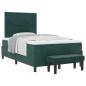 Preview: Boxspringbett mit Kopfteil Dunkelgrün 190 x 120 cm Samt