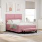 Preview: ARDEBO.de - Boxspringbett mit Kissen mit Kopfteil Rosa 200 x 140 cm Samt