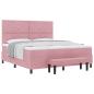 Preview: Boxspringbett mit Kopfteil Rosa 200 x 180 cm Samt