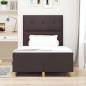 Preview: Bettgestell mit Kopfteil Dunkelbraun 120 x 190 cm Stoff