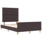 Preview: Bettgestell mit Kopfteil Dunkelbraun 120 x 190 cm Stoff