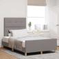 Preview: ARDEBO.de - Bettgestell mit Kopfteil Taupe 120 x 190 cm Stoff