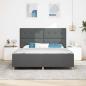 Preview: Bettgestell mit Kopfteil Dunkelgrau 180 x 200 cm Stoff