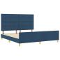Preview: Bettgestell mit Kopfteil Blau 180 x 200 cm Stoff