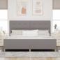 Preview: Bettgestell mit Kopfteil Taupe 200 x 200 cm Stoff