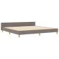 Preview: Bettgestell mit Kopfteil Taupe 200 x 200 cm Stoff