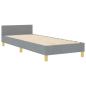 Preview: Bettgestell mit Kopfteil Hellgrau 80 x 200 cm Stoff