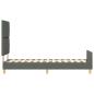Preview: Bettgestell mit Kopfteil Dunkelgrau 80 x 200 cm Stoff