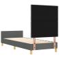 Preview: Bettgestell mit Kopfteil Dunkelgrau 80 x 200 cm Stoff