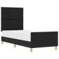 Preview: Bettgestell mit Kopfteil Schwarz 80 x 200 cm Stoff