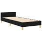 Preview: Bettgestell mit Kopfteil Schwarz 80 x 200 cm Stoff