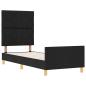 Preview: Bettgestell mit Kopfteil Schwarz 80 x 200 cm Stoff