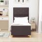 Preview: Bettgestell mit Kopfteil Dunkelbraun 80 x 200 cm Stoff