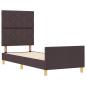 Preview: Bettgestell mit Kopfteil Dunkelbraun 80 x 200 cm Stoff