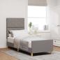 Preview: ARDEBO.de - Bettgestell mit Kopfteil Taupe 80 x 200 cm Stoff