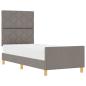 Preview: Bettgestell mit Kopfteil Taupe 80 x 200 cm Stoff
