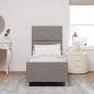 Preview: Bettgestell mit Kopfteil Taupe 80 x 200 cm Stoff