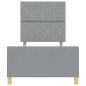 Preview: Bettgestell mit Kopfteil Hellgrau 90 x 190 cm Stoff