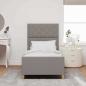 Preview: Bettgestell mit Kopfteil Taupe 90 x 200 cm Stoff