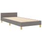 Preview: Bettgestell mit Kopfteil Taupe 90 x 200 cm Stoff