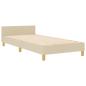 Preview: Bettgestell mit Kopfteil Creme 90 x 200 cm Stoff
