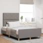 Preview: ARDEBO.de - Bettgestell mit Kopfteil Taupe 120 x 200 cm Stoff