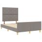 Preview: Bettgestell mit Kopfteil Taupe 120 x 200 cm Stoff