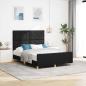 Preview: ARDEBO.de - Bettgestell mit Kopfteil Schwarz 140 x 190 cm Stoff