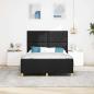 Preview: Bettgestell mit Kopfteil Schwarz 140 x 190 cm Stoff
