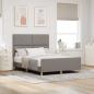 Preview: ARDEBO.de - Bettgestell mit Kopfteil Taupe 140 x 200 cm Stoff