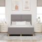 Preview: Bettgestell mit Kopfteil Taupe 140 x 200 cm Stoff
