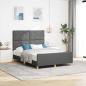 Preview: ARDEBO.de - Bettgestell mit Kopfteil Dunkelgrau 160 x 200 cm Stoff