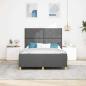 Preview: Bettgestell mit Kopfteil Dunkelgrau 160 x 200 cm Stoff