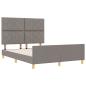 Preview: Bettgestell mit Kopfteil Taupe 160 x 200 cm Stoff