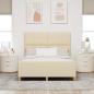 Preview: Bettgestell mit Kopfteil Creme 160 x 200 cm Stoff