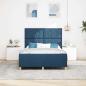 Preview: Bettgestell mit Kopfteil Blau 160 x 200 cm Stoff