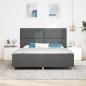 Preview: Bettgestell mit Kopfteil Dunkelgrau 180 x 200 cm Stoff