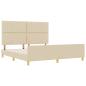 Preview: Bettgestell mit Kopfteil Creme 180 x 200 cm Stoff