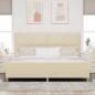 Preview: Bettgestell mit Kopfteil Creme 200 x 200 cm Stoff