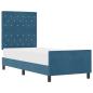 Preview: Boxspringbett mit Kopfteil Dunkelblau 80 x 200 cm Samt