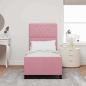 Preview: Boxspringbett mit Kopfteil Rosa 80 x 200 cm Samt