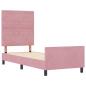 Preview: Boxspringbett mit Kopfteil Rosa 80 x 200 cm Samt