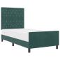 Preview: Boxspringbett mit Kopfteil Dunkelgrün 90 x 200 cm Samt