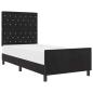 Preview: Boxspringbett mit Kopfteil Schwarz 100 x 200 cm Samt