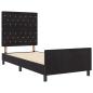 Preview: Boxspringbett mit Kopfteil Schwarz 100 x 200 cm Samt