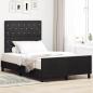 Preview: ARDEBO.de - Boxspringbett mit Kopfteil Schwarz 120 x 200 cm Samt