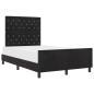 Preview: Boxspringbett mit Kopfteil Schwarz 120 x 200 cm Samt