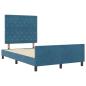 Preview: Boxspringbett mit Kopfteil Dunkelblau 120 x 200 cm Samt