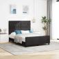 Preview: ARDEBO.de - Boxspringbett mit Kopfteil Schwarz 140 x 200 cm Samt